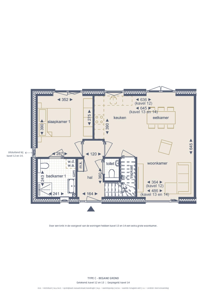 14 woningen Aan de Munnik, Levensloopbestendige woning type B halfvrijstaand, bouwnummer: 1, Holtum