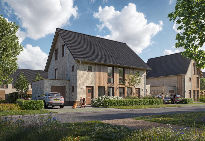 Krekenbos fase 7 te Zuidland, Twee-onder-een-kapwoningen type FB, Zuidland