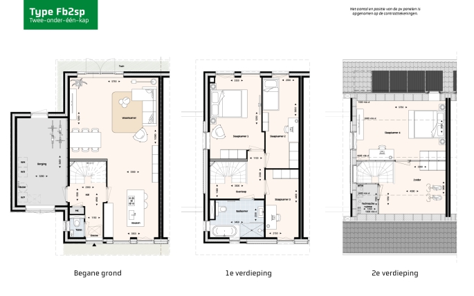 Krekenbos fase 7 te Zuidland, Twee-onder-een-kapwoningen type FB, Zuidland