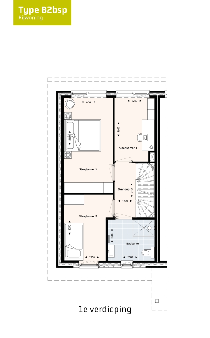 Krekenbos fase 7 te Zuidland, Rijwoningen type B, bouwnummer: 136, Zuidland