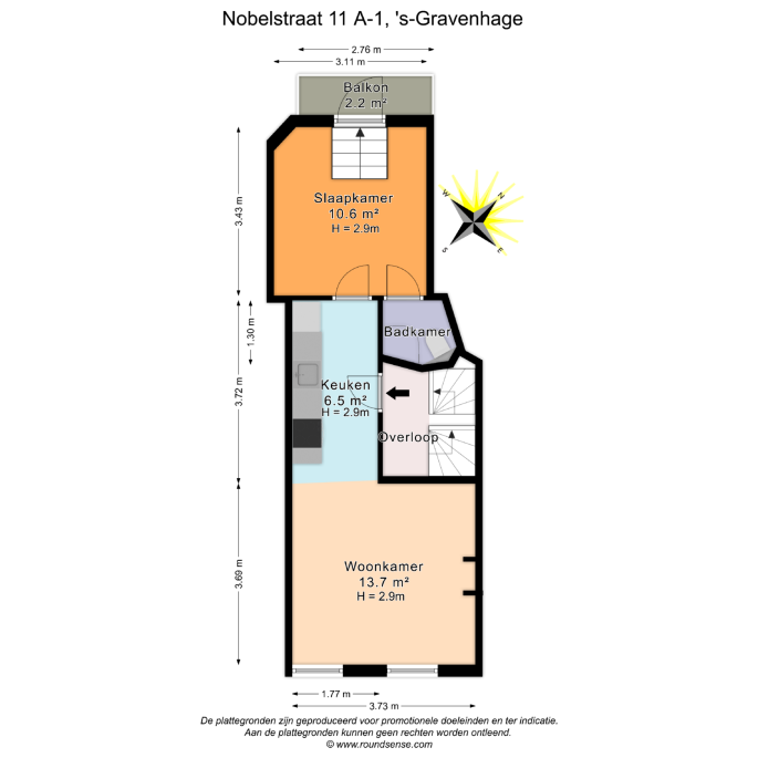 Nobelstraat 11 A 1, 2513 BC, 's-Gravenhage