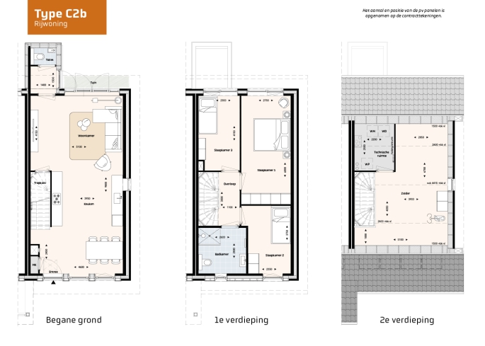 Krekenbos fase 7 te Zuidland, Rijwoningen type C, Zuidland