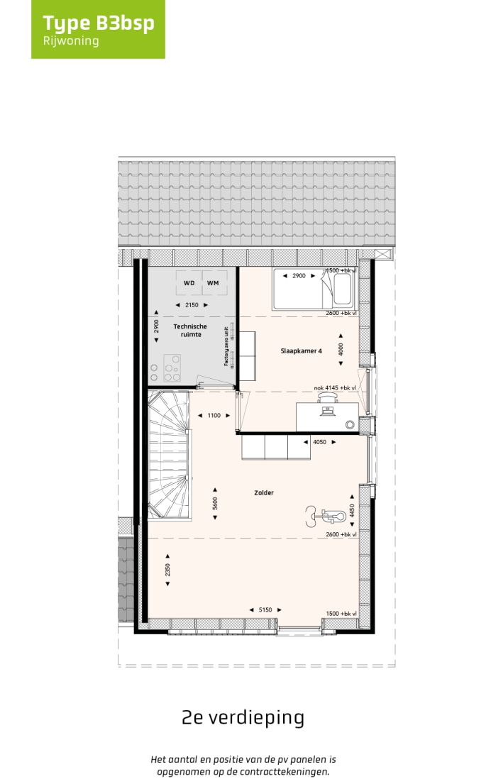 Krekenbos fase 7 te Zuidland, Rijwoningen type B, bouwnummer: 140, Zuidland