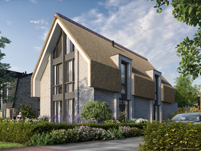 GROOTS, Vrijstaand met rietgedekte kap, bouwnummer: 43, Heiloo