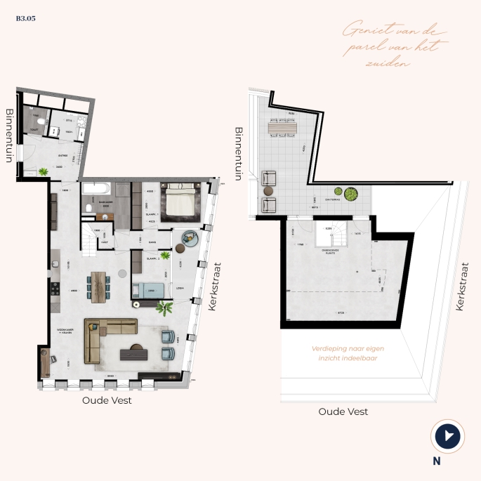 Post Breda - Verlies je hart in hartje Breda! (verkoop gestart), POST Type Kerkzicht (Transformatie) | Appartementen, bouwnummer: B3.05, Breda