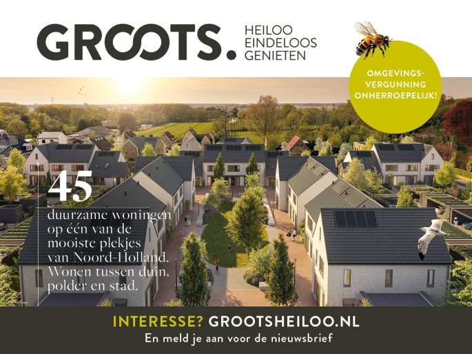 GROOTS, Hoekwoning met topgevel aan de Nieuwelaan, bouwnummer: 21, Heiloo