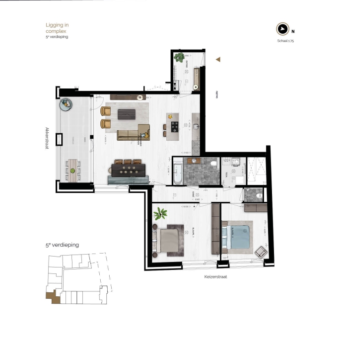 Fifth Breda - bouw is gestart!, Fifth Breda TYPE N.5.08 | Appartement, bouwnummer: N.5.08, Breda