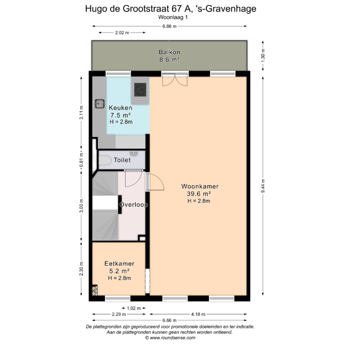 Hugo de Grootstraat 67 A, 2518 EC, 's-Gravenhage