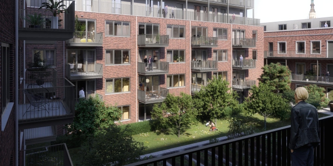 Post Breda - Verlies je hart in hartje Breda! (verkoop gestart), POST Type Kerkzicht (Transformatie) | Appartementen, bouwnummer: B1.08, Breda
