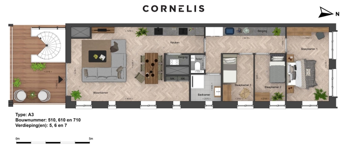 Cornelis, Appartementen, bouwnummer: 610, Amsterdam
