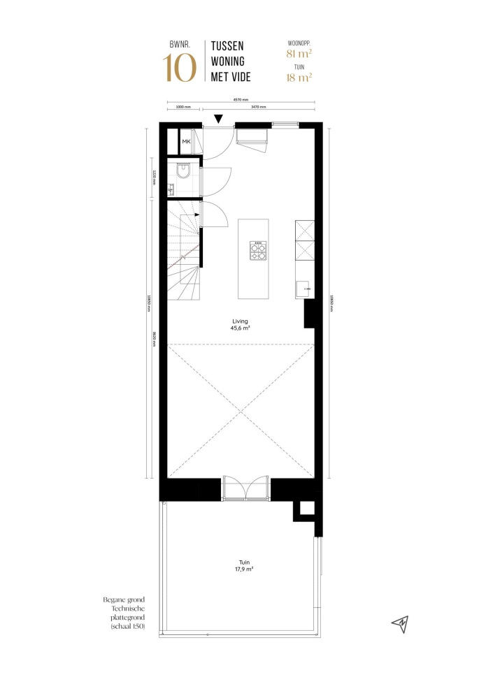 Valkenboskerk Den Haag, Tussen woningen met vide, bouwnummer: 10, 's-Gravenhage