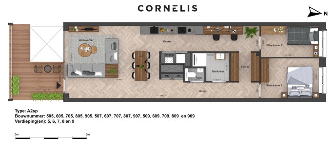 Cornelis, Appartementen, bouwnummer: 607, Amsterdam