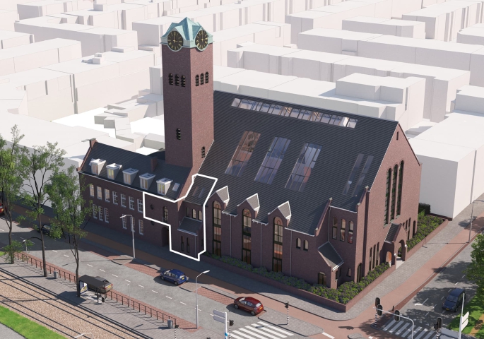 Valkenboskerk Den Haag, Toren woning beneden, 's-Gravenhage
