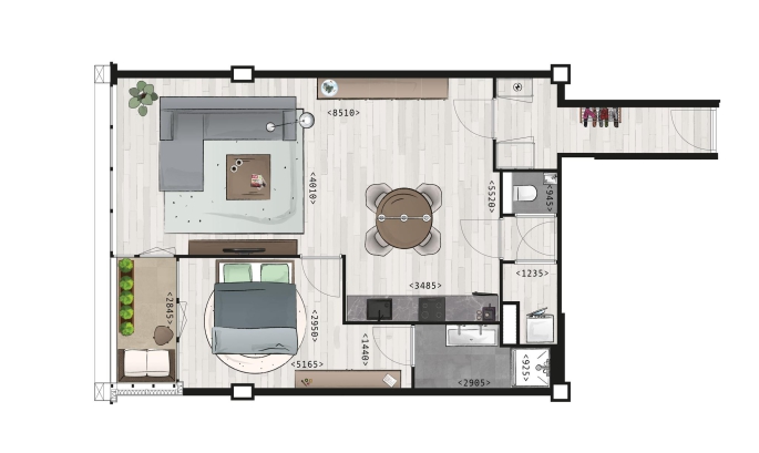 Terras aan de Schie, Woningtype B & Bsp, Schiedam