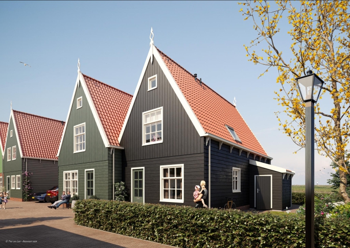 't Eilandhart, twee-onder-een-kapwoningen, Marken