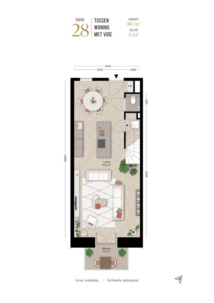 Valkenboskerk Den Haag, Tussen woningen met vide, bouwnummer: 28, 's-Gravenhage
