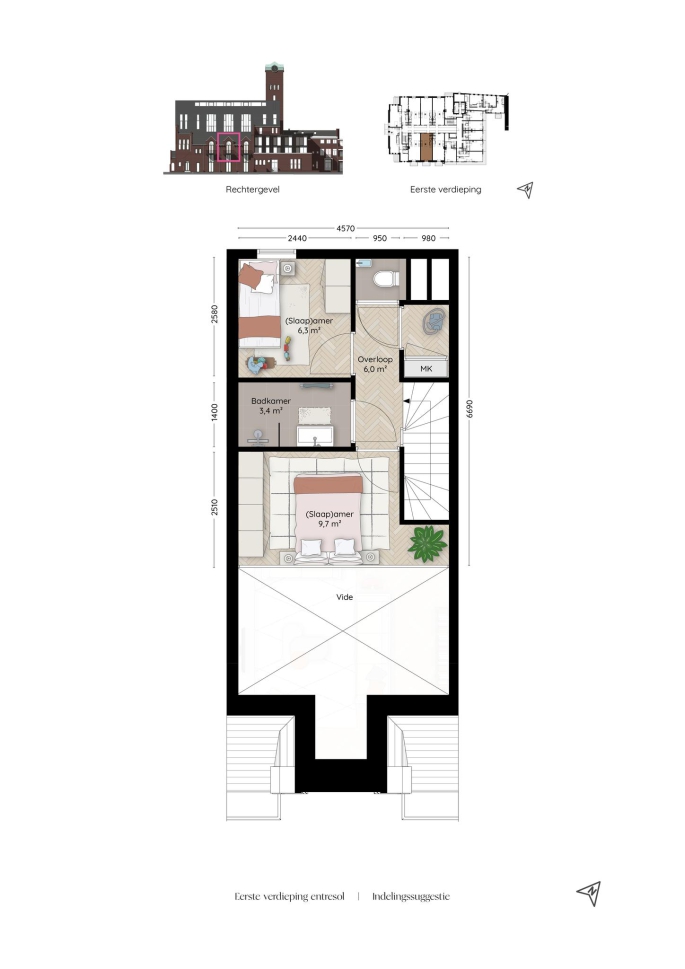 Valkenboskerk Den Haag, Tussen woningen met vide, bouwnummer: 28, 's-Gravenhage