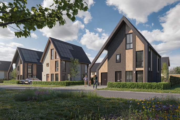 Krekenbos fase 7 te Zuidland, Vrijstaande woningen Type GSG, Zuidland