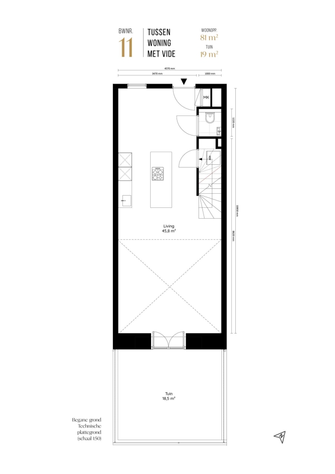 Valkenboskerk Den Haag, Tussen woningen met vide, bouwnummer: 11, 's-Gravenhage