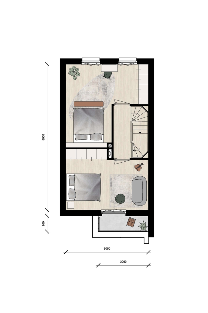 De Groene Loper - Fleur, Fase 5, Herenhuis extra hoog - Type B6, bouwnummer: 54, Maastricht