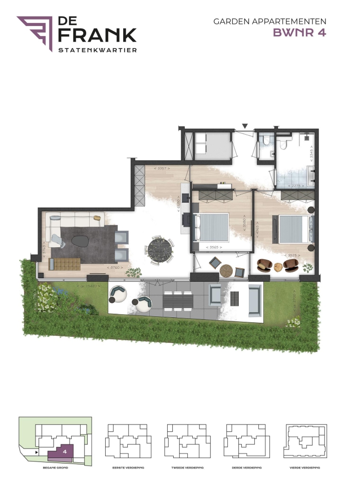 De Frank, Statenkwartier, De Frank, Garden appartementen, bouwnummer: 4, 's-Gravenhage