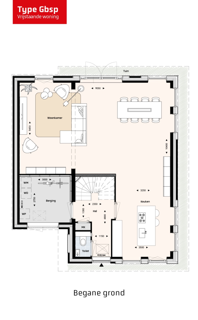 Krekenbos fase 7 te Zuidland, Vrijstaande woningen Type GB, bouwnummer: 116, Zuidland