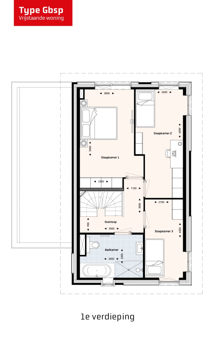 Krekenbos fase 7 te Zuidland, Vrijstaande woningen Type GB, bouwnummer: 116, Zuidland