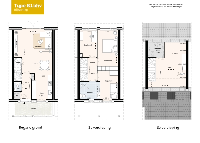 Krekenbos fase 7 te Zuidland, Rijwoningen type B, Zuidland